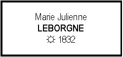 Zone de Texte: Marie Julienne LEBORGNE☼ 1832