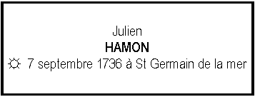 Zone de Texte: JulienHAMON☼  7 septembre 1736  St Germain de la mer
